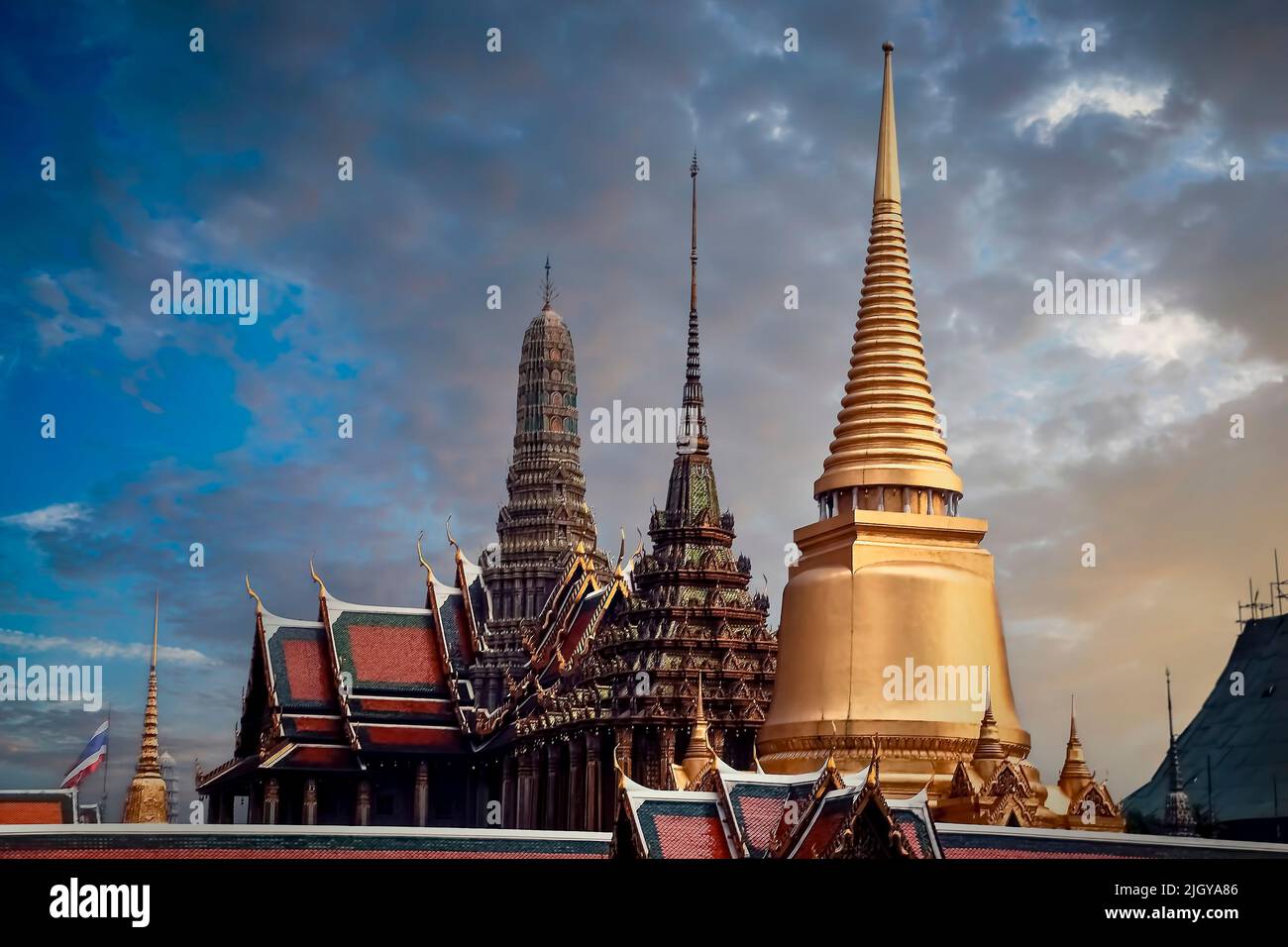 Le Grand Palais à Bangkok, Thaïlande Banque D'Images