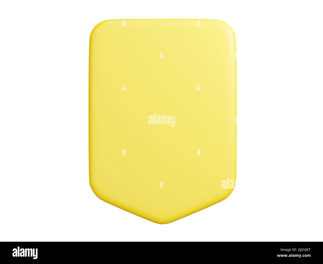 Plaque de bannière 3D rendu - plaque jaune rectangulaire avec espace vide pour le texte pour la promotion et l'affiche publicitaire Banque D'Images