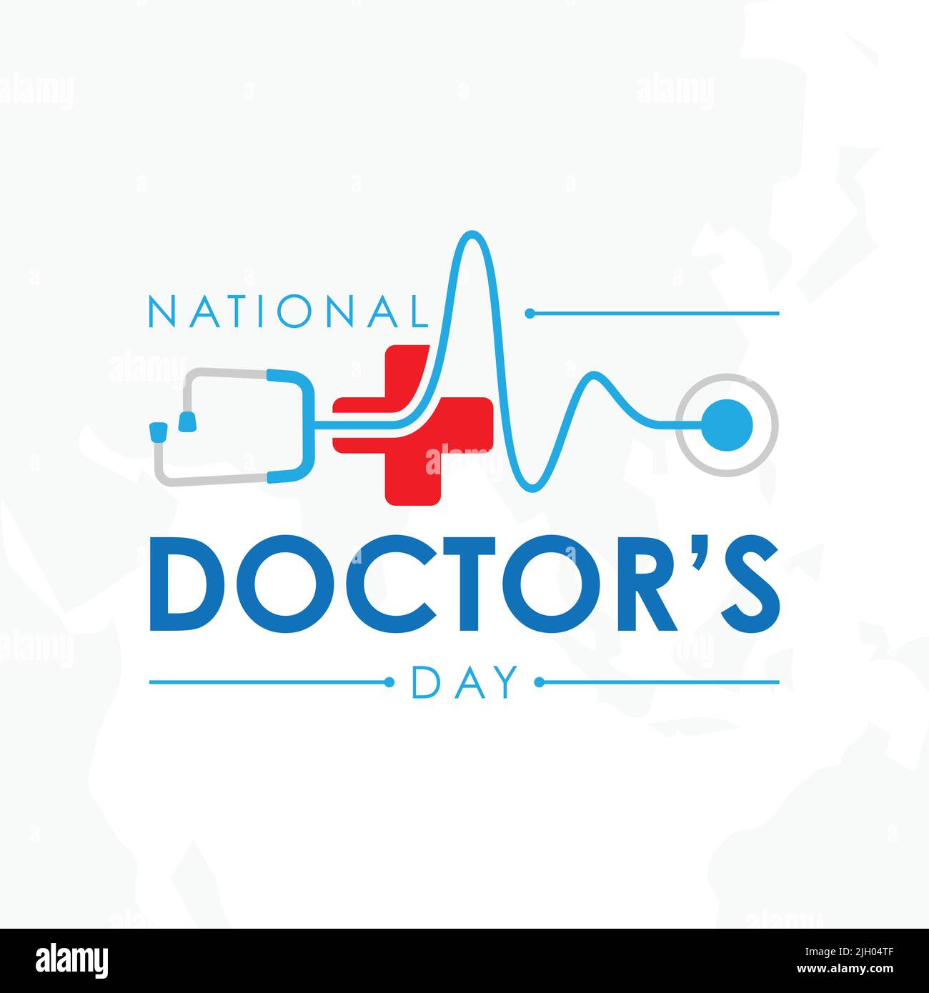 Lettre typographique National Doctors Day design background. Lettre Journée nationale des médecins pour la conception d'éléments. Illustration vectorielle EPS.8 EPS.10 Illustration de Vecteur