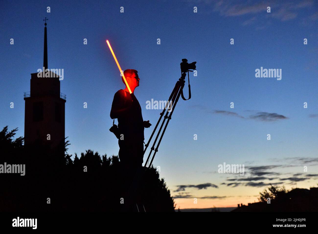 Brno, République tchèque. 13th juillet 2022. La rencontre des propriétaires de sabre laser, connue dans la série de films Star Wars, s'est tenue à Brno, en République tchèque, sur 13 juillet 2022. Crédit: Vaclav Salek/CTK photo/Alay Live News Banque D'Images