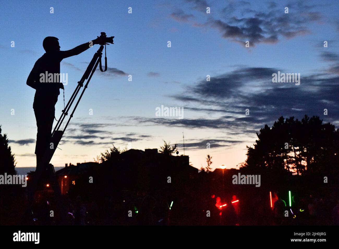Brno, République tchèque. 13th juillet 2022. La rencontre des propriétaires de sabre laser, connue dans la série de films Star Wars, s'est tenue à Brno, en République tchèque, sur 13 juillet 2022. Crédit: Vaclav Salek/CTK photo/Alay Live News Banque D'Images