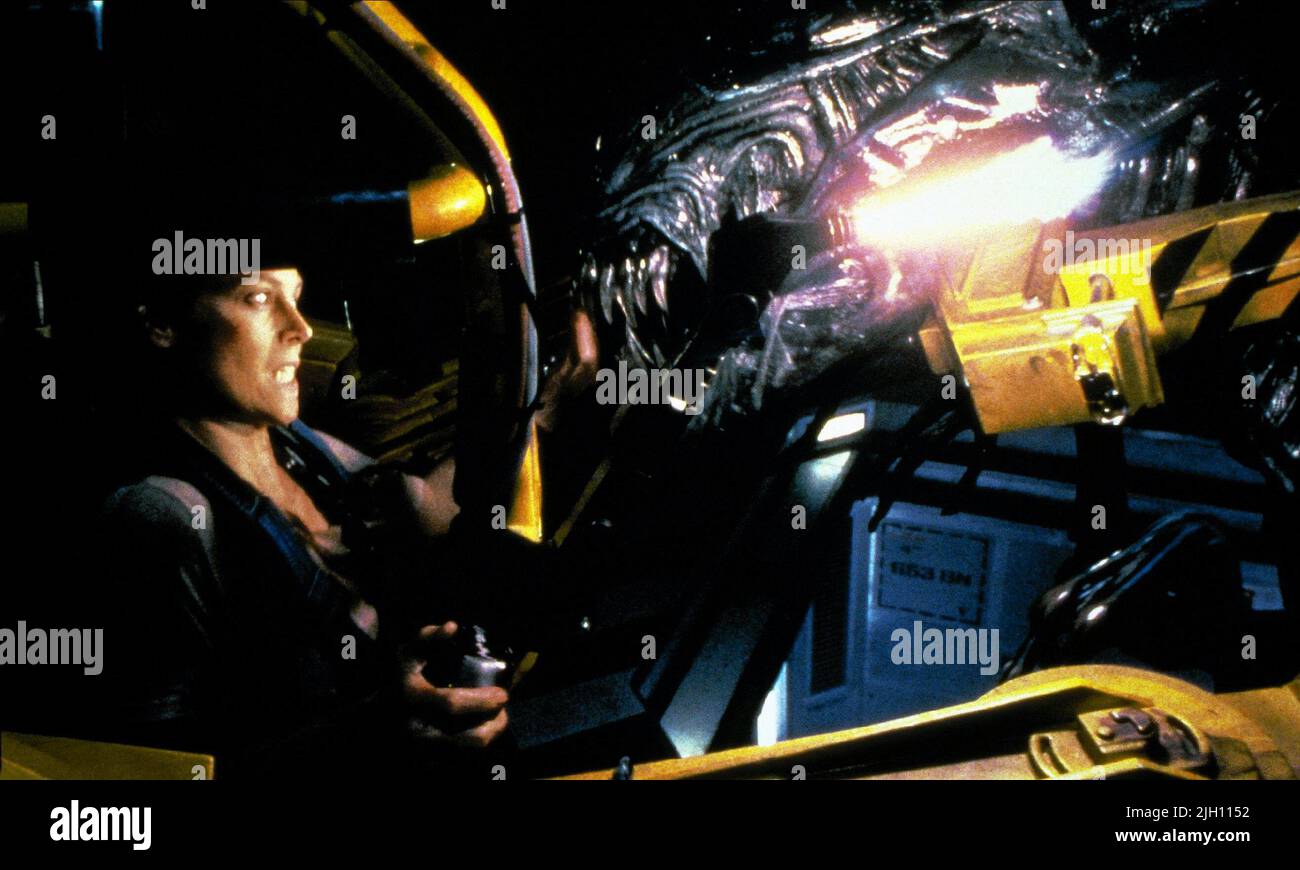 SIGOURNEY WEAVER, aliens, 1986 Banque D'Images