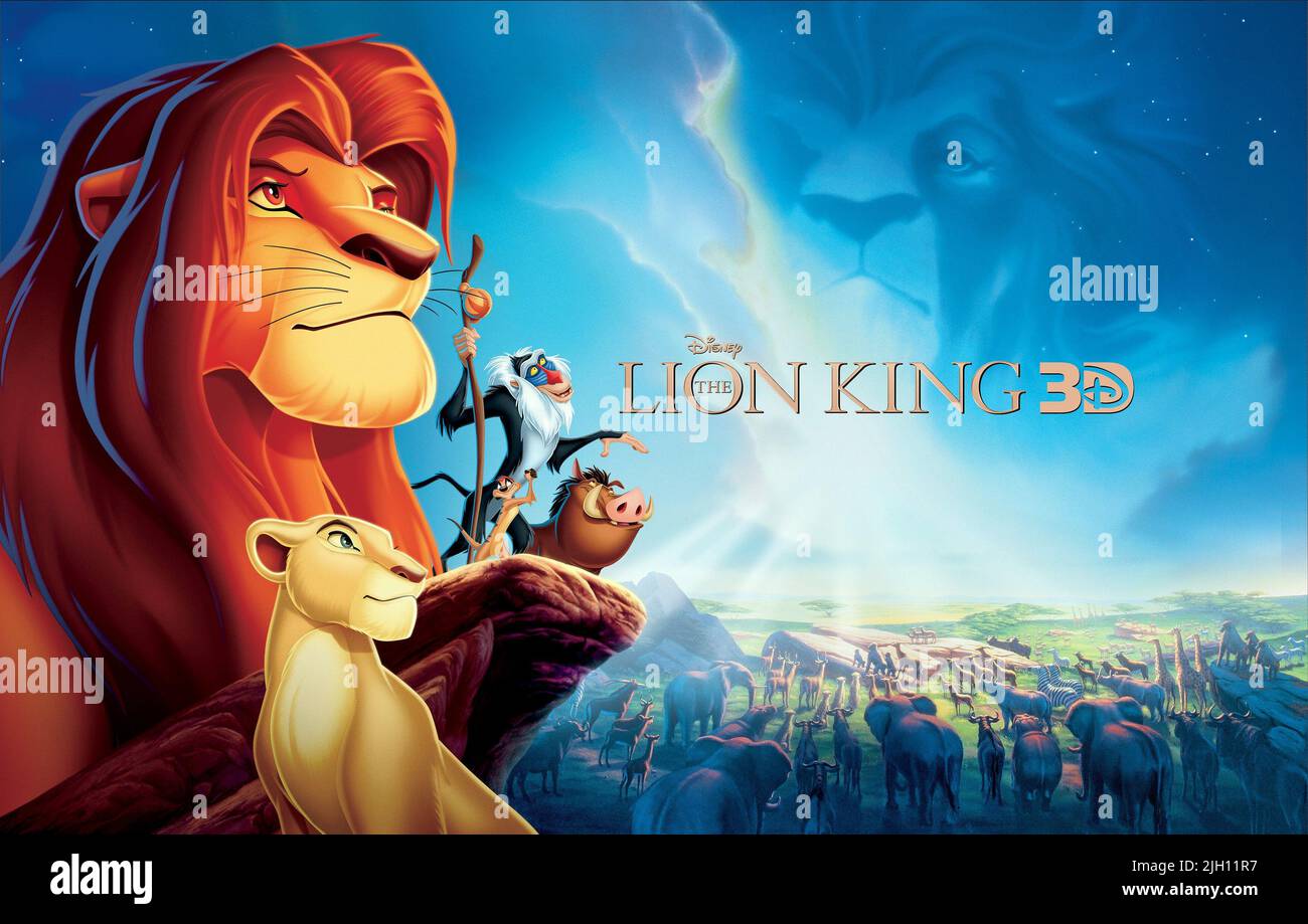 NALA,SIMBA,RAFIKI,TIMON,PUMBAA, LE ROI LION, 1994 Banque D'Images