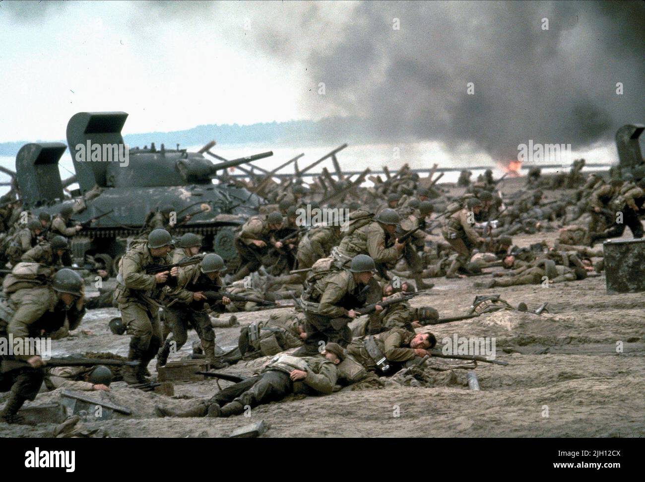 La scène du Débarquement de Normandie, Saving Private Ryan, 1998 Banque D'Images