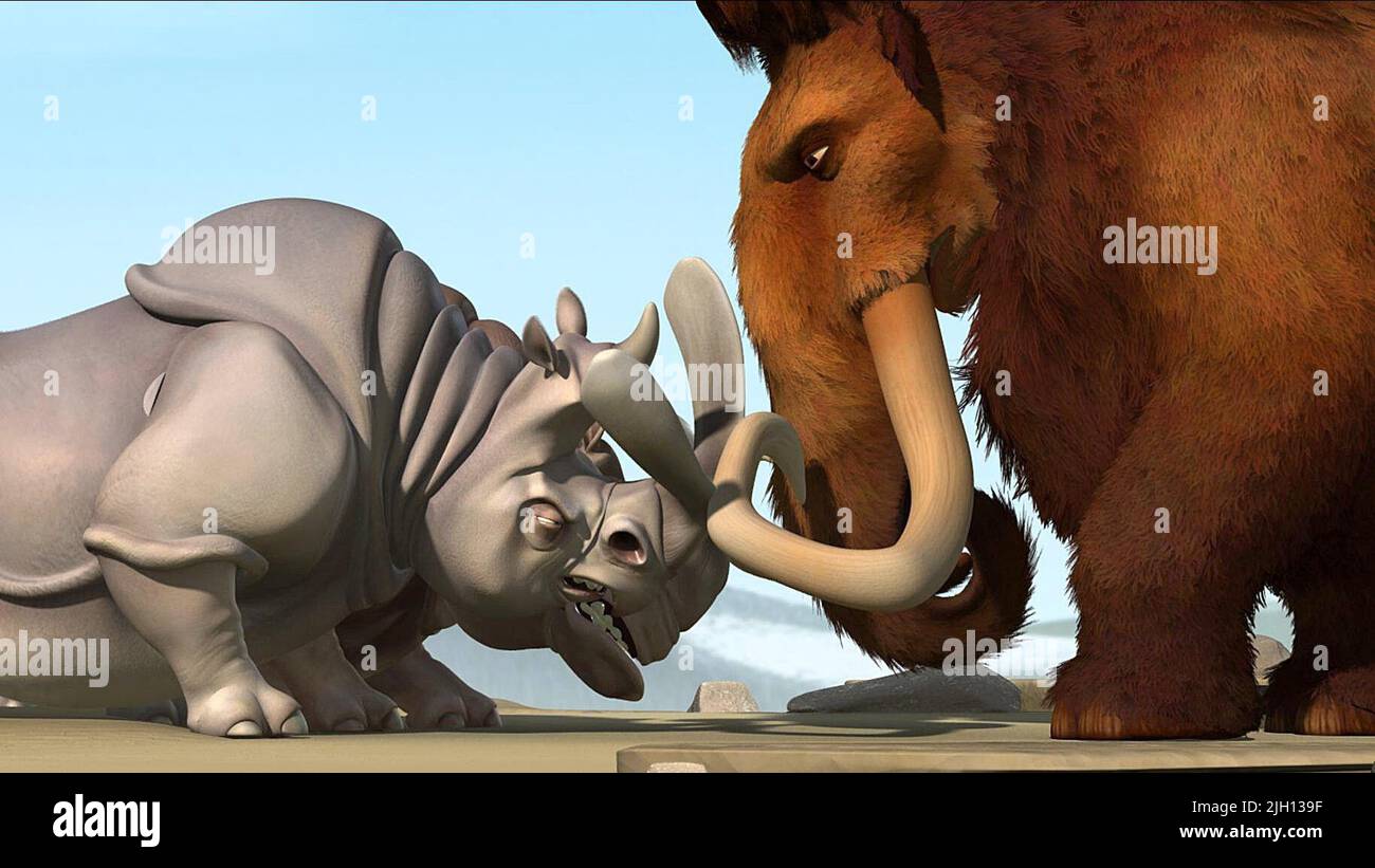 RHINO,MANNY, l'âge de glace, 2002 Banque D'Images