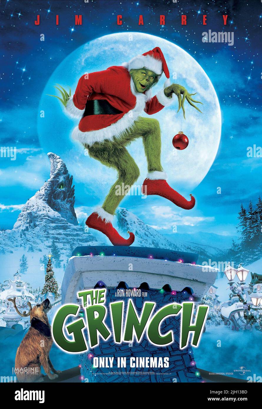 JIM CARREY POSTER, COMMENT LE GRINCH A VOLÉ NOËL, 2000 Banque D'Images