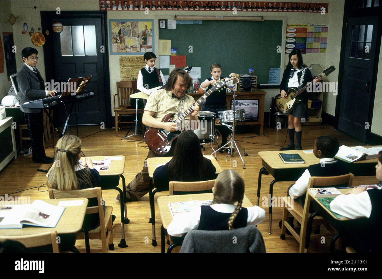 JACK BLACK, SCHOOL OF ROCK, 2003 Banque D'Images