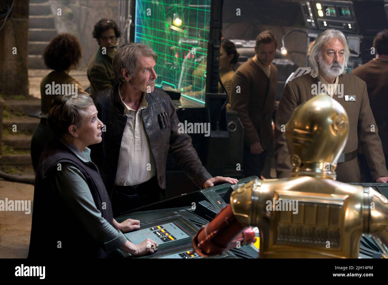 FISHER,FORD, Star Wars : Episode VII - LA FORCE se réveille, 2015 Banque D'Images
