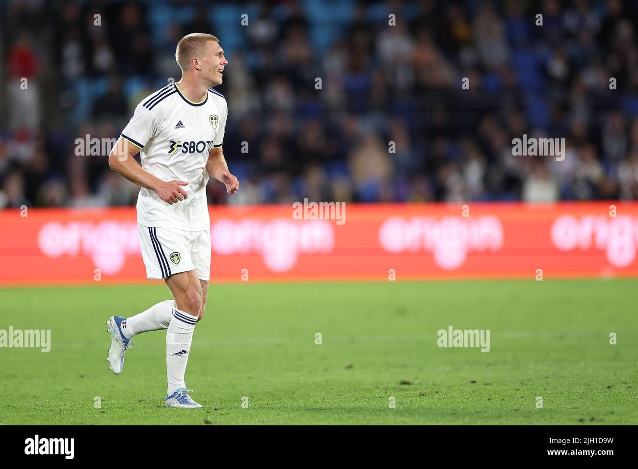 Rasmus Kristensen, de Leeds United, regarde Banque D'Images