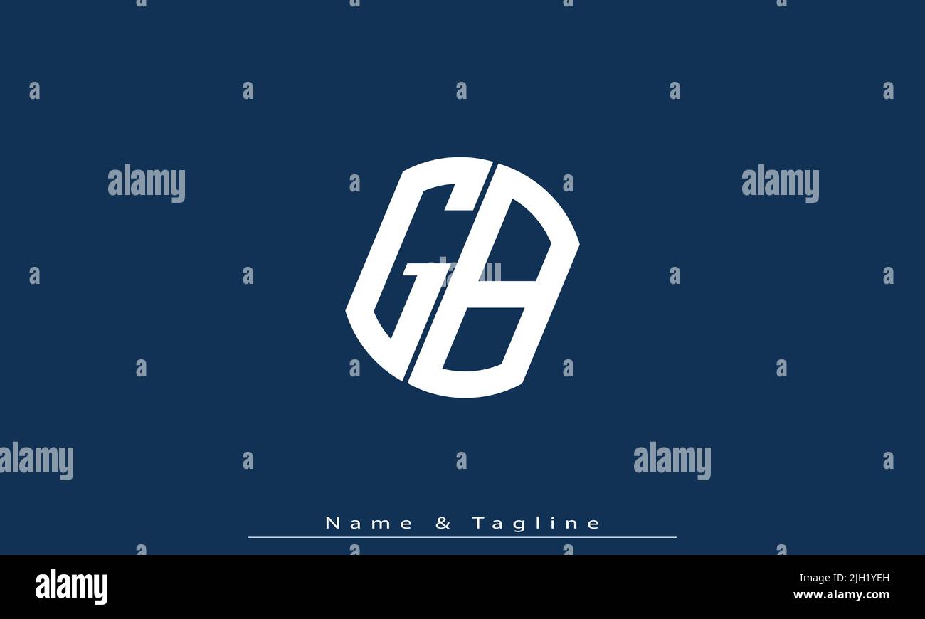 Lettres de l'alphabet initiales Monogram logo GB , BG Illustration de Vecteur