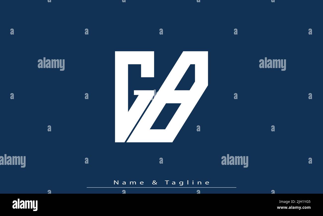 Lettres de l'alphabet initiales Monogram logo GB , BG Illustration de Vecteur
