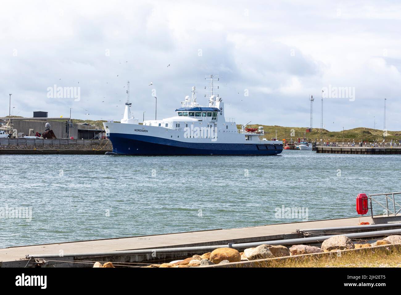 Le navire d'inspection 'Nordsoen' du ministère danois de la pêche a été construit à Gdansk, en Pologne, et achevé à Hvide Sande, au Danemark, à l'été 202 Banque D'Images