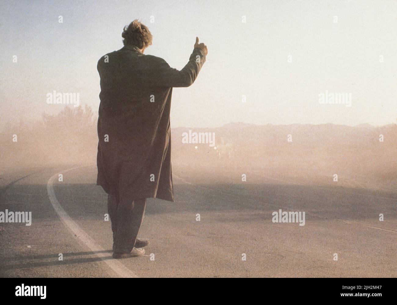 RUTGER HAUER, L'HITCHER, 1986 Banque D'Images