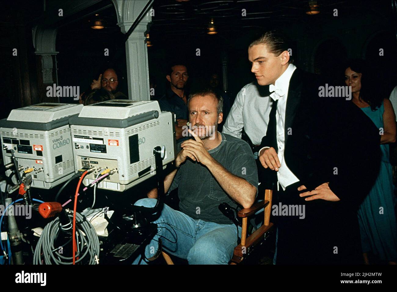 CAMERON, DICAPRIO, TITANIC, 1997 Banque D'Images