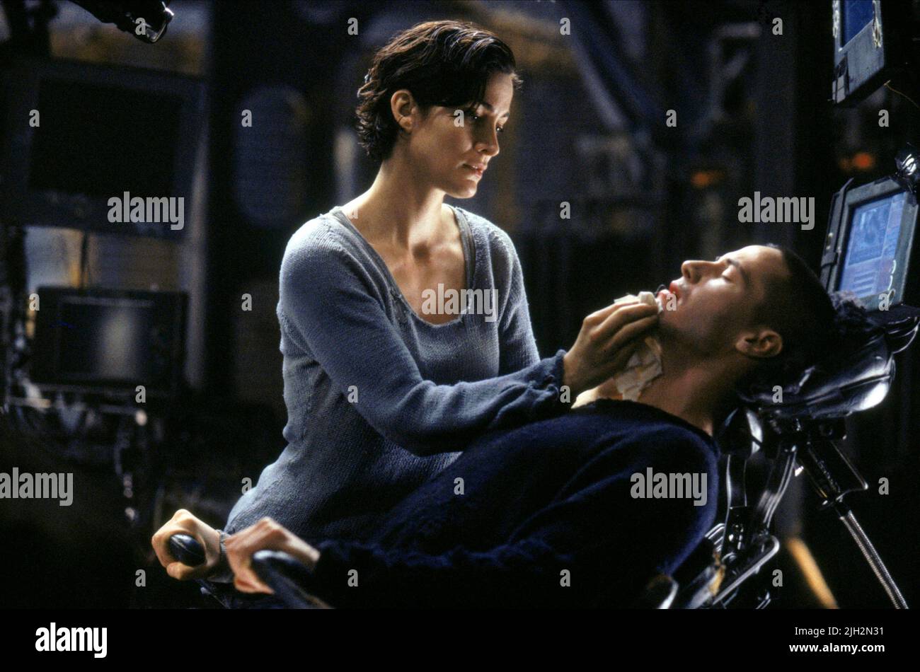 MOSS,REEVES, LA MATRICE, 1999 Banque D'Images