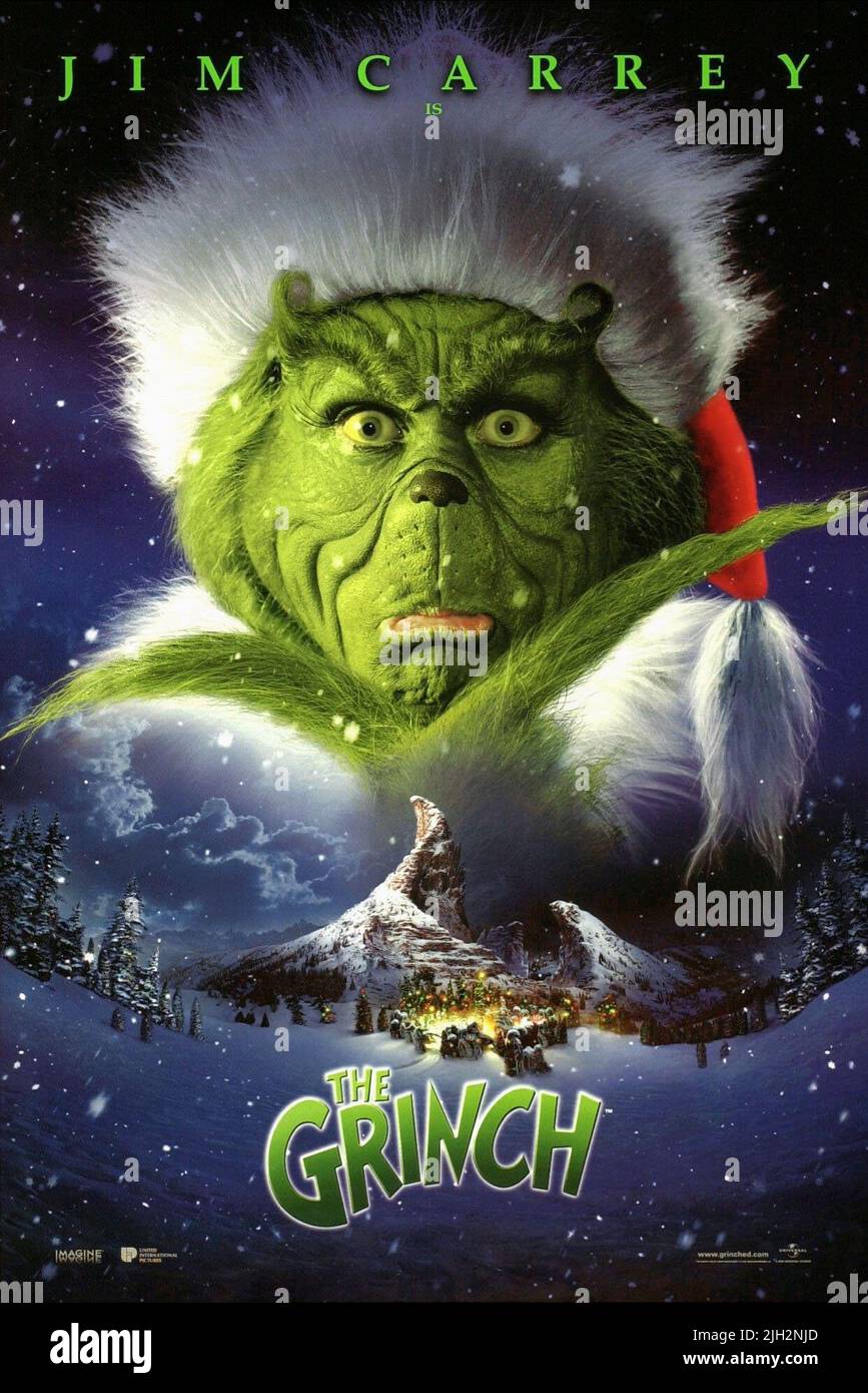 JIM CARREY POSTER, COMMENT LE GRINCH A VOLÉ NOËL, 2000 Banque D'Images