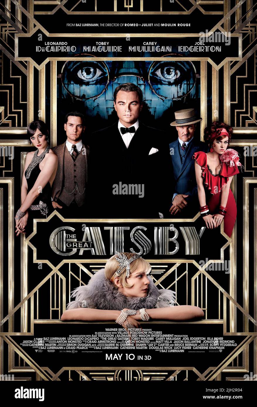 DEBICKI,MAGUIRE,DICAPRIO,EDGERTON,FISHER,AFFICHE, LE GRAND GATSBY, 2013 Banque D'Images