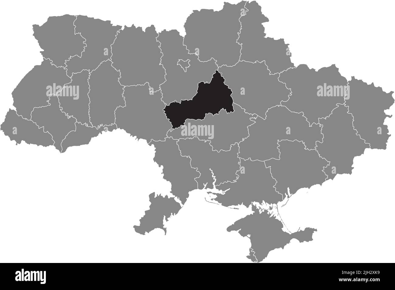 Carte de localisation de CHERKASY OBLAST, UKRAINE Illustration de Vecteur