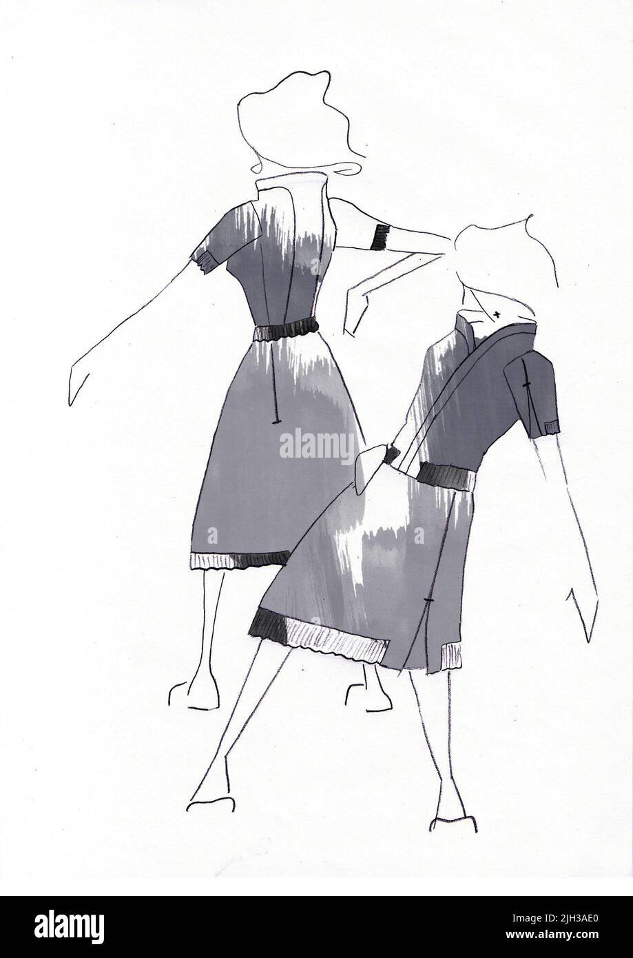 Collection d'illustrations de mode : SLACKLINE Banque D'Images