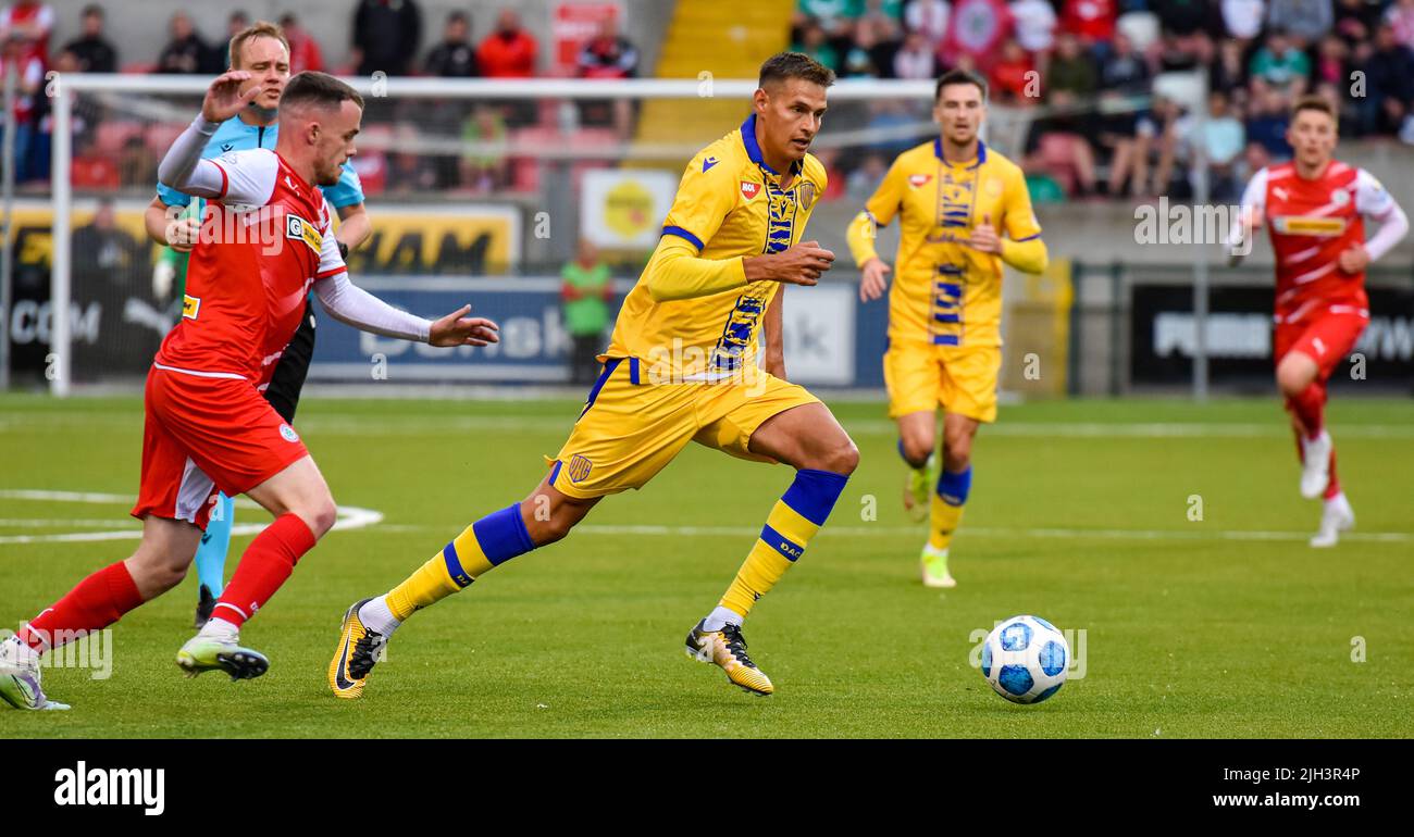 Cliftonville contre DAC 1904 - UEFA Europa Conference League Banque D'Images