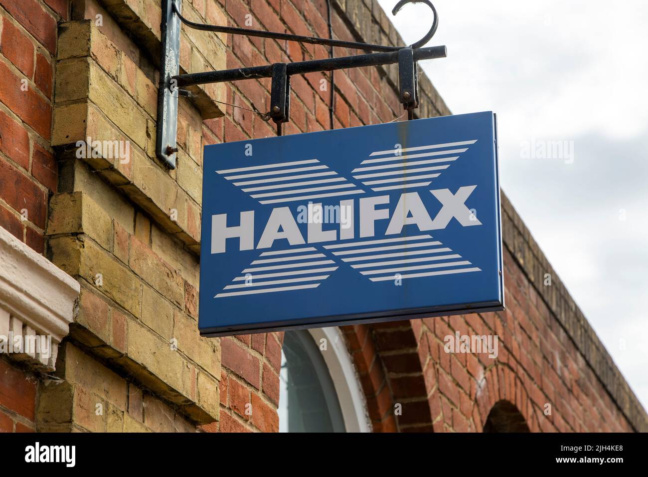 Affiche murale pour la succursale de la banque de Halifax sur High Street, au Royaume-Uni Banque D'Images