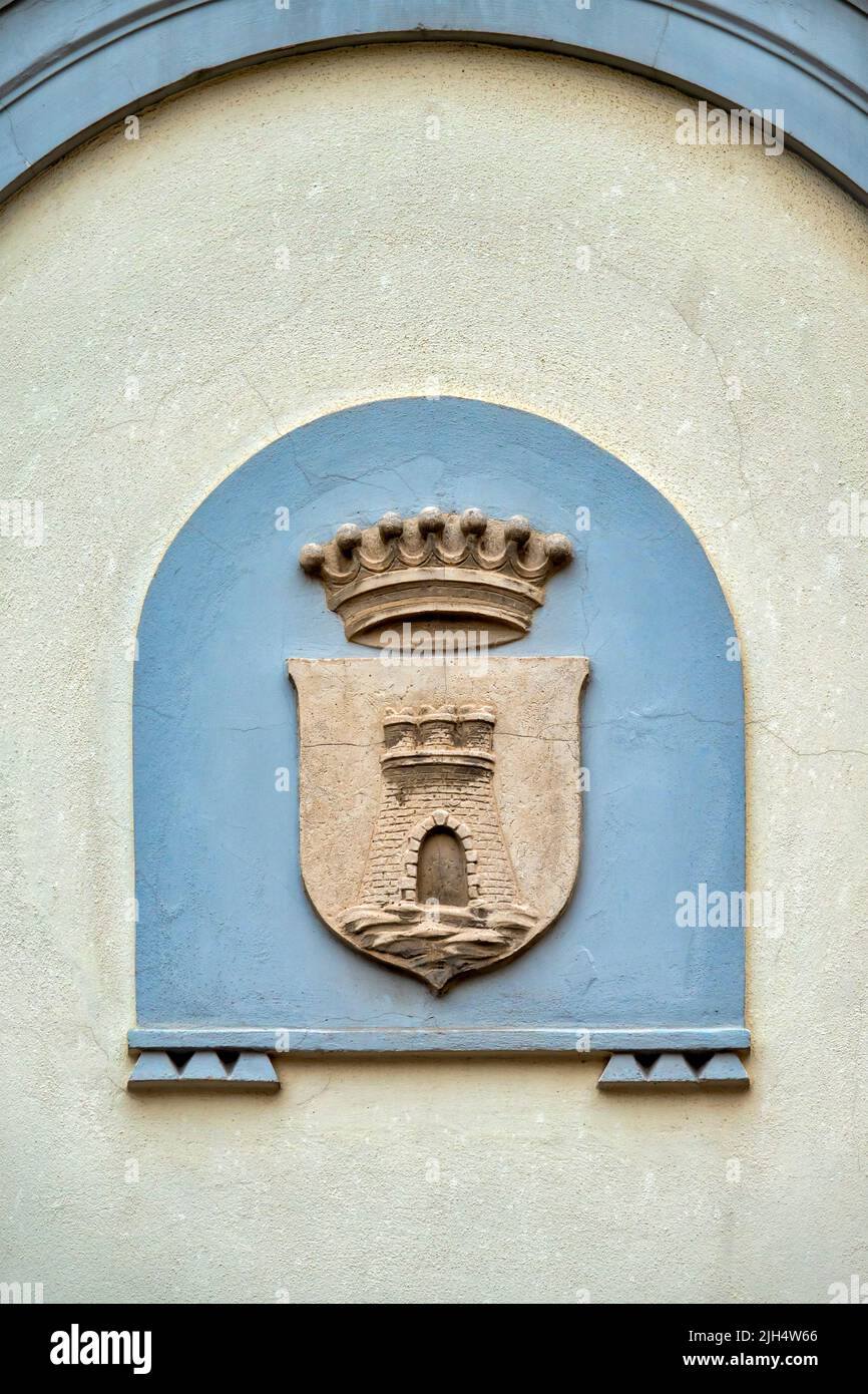 Armoiries de la ville d'Ortona, en Italie Banque D'Images