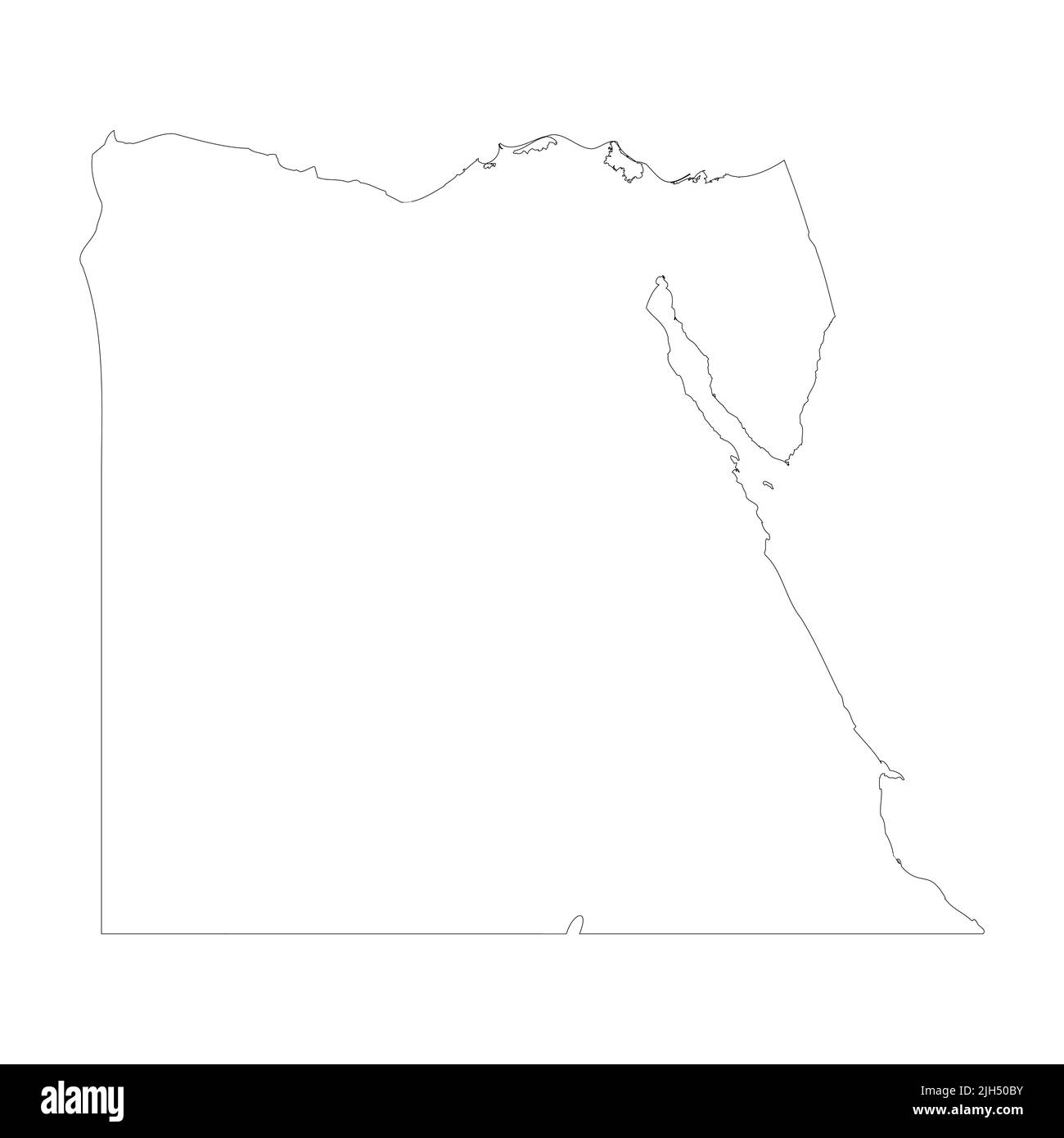 Carte de pays vectorielle de l'Égypte Illustration de Vecteur