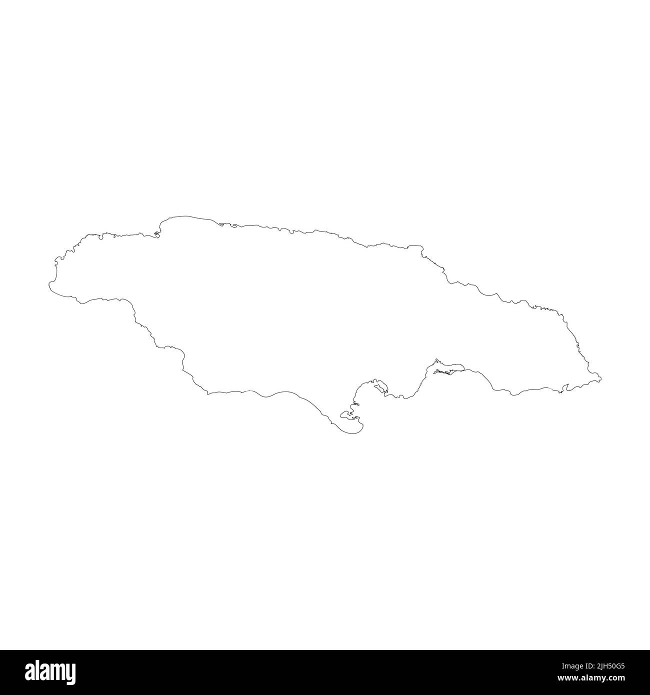 Carte vectorielle de la Jamaïque Illustration de Vecteur