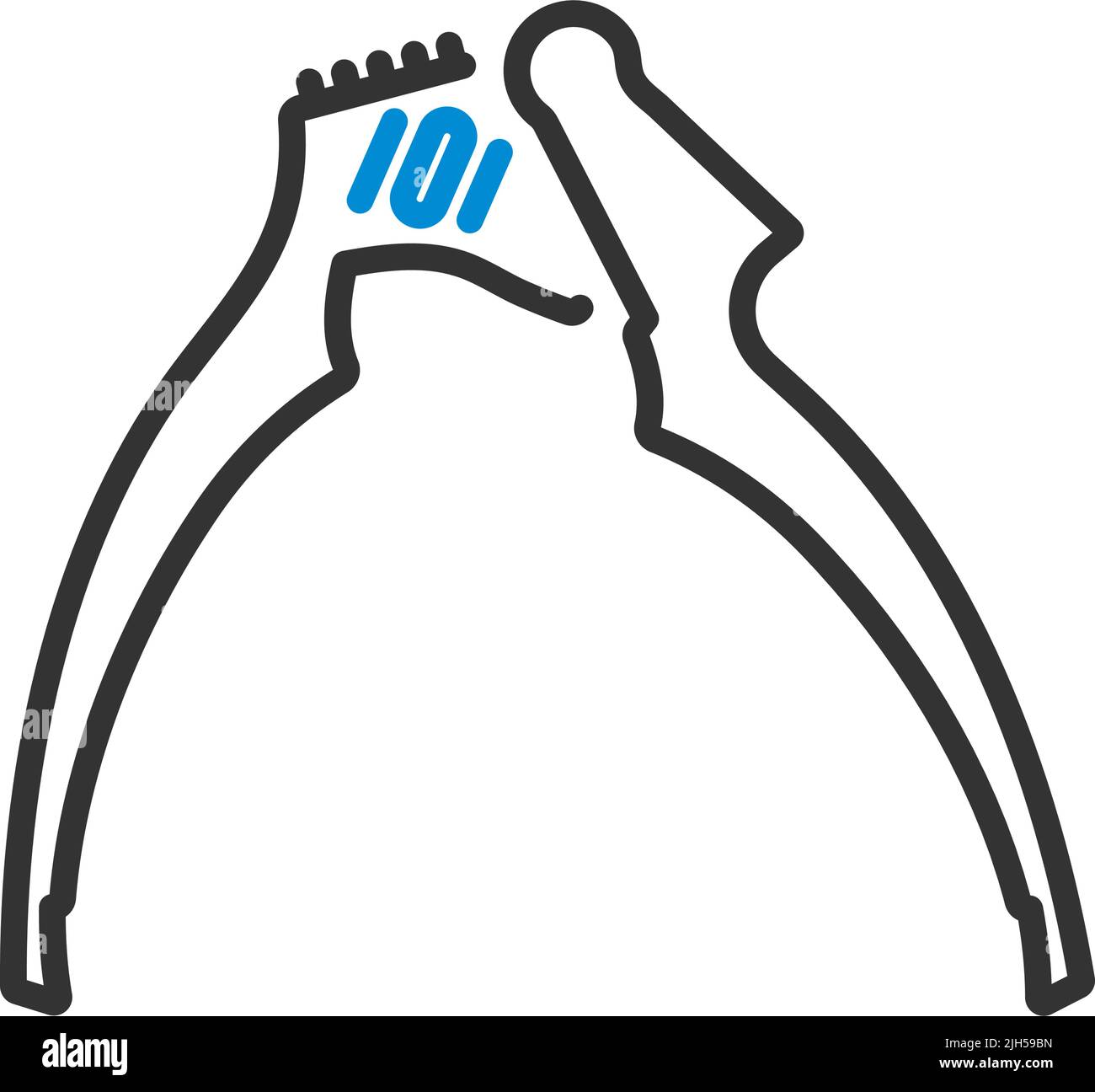 Icône presse à ail. Contour gras modifiable avec Color Fill Design. Illustration vectorielle. Illustration de Vecteur