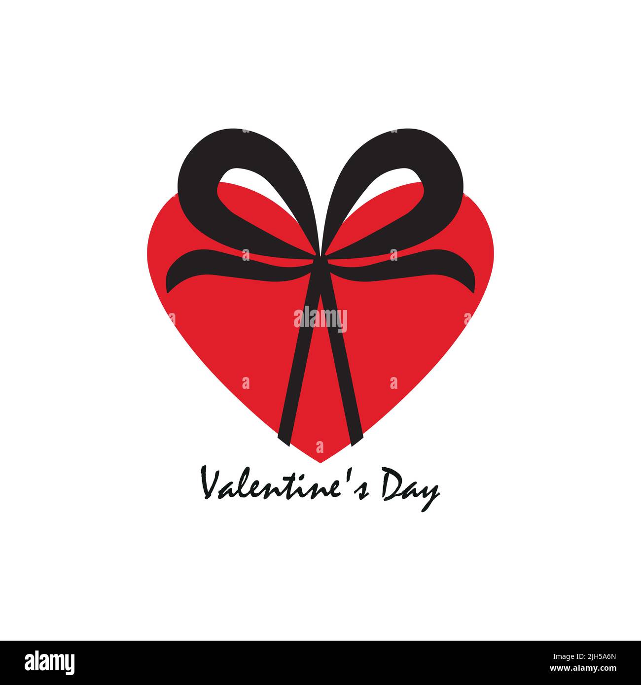 Illustration du cœur. Bonne Saint Valentin. Texte calligraphie moderne amour de script. Illustration vectorielle. Conception pour l'impression sur des chemises, affiches, bannières. Illustration de Vecteur