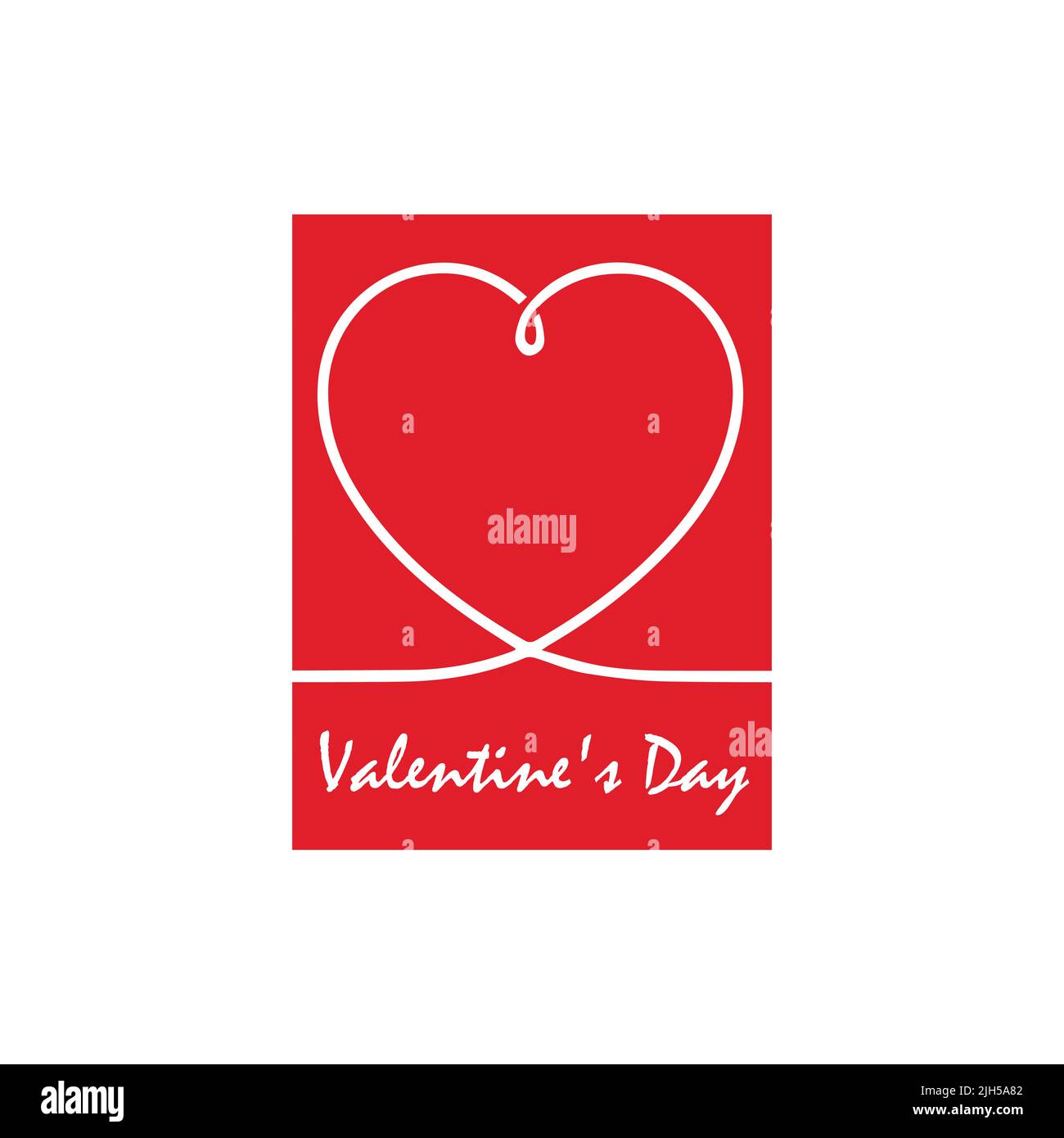 Illustration du cœur. Bonne Saint Valentin. Texte calligraphie moderne amour de script. Illustration vectorielle. Conception pour l'impression sur des chemises, affiches, bannières. Illustration de Vecteur