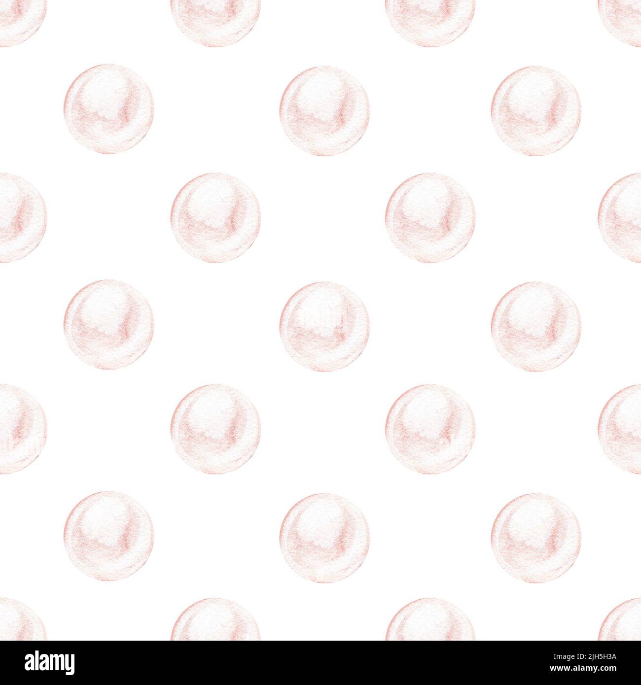 Motif nacré sans couture. Illustration aquarelle. Isolé sur un fond blanc. Pour vos autocollants de conception, vêtements, papier d'emballage. Banque D'Images