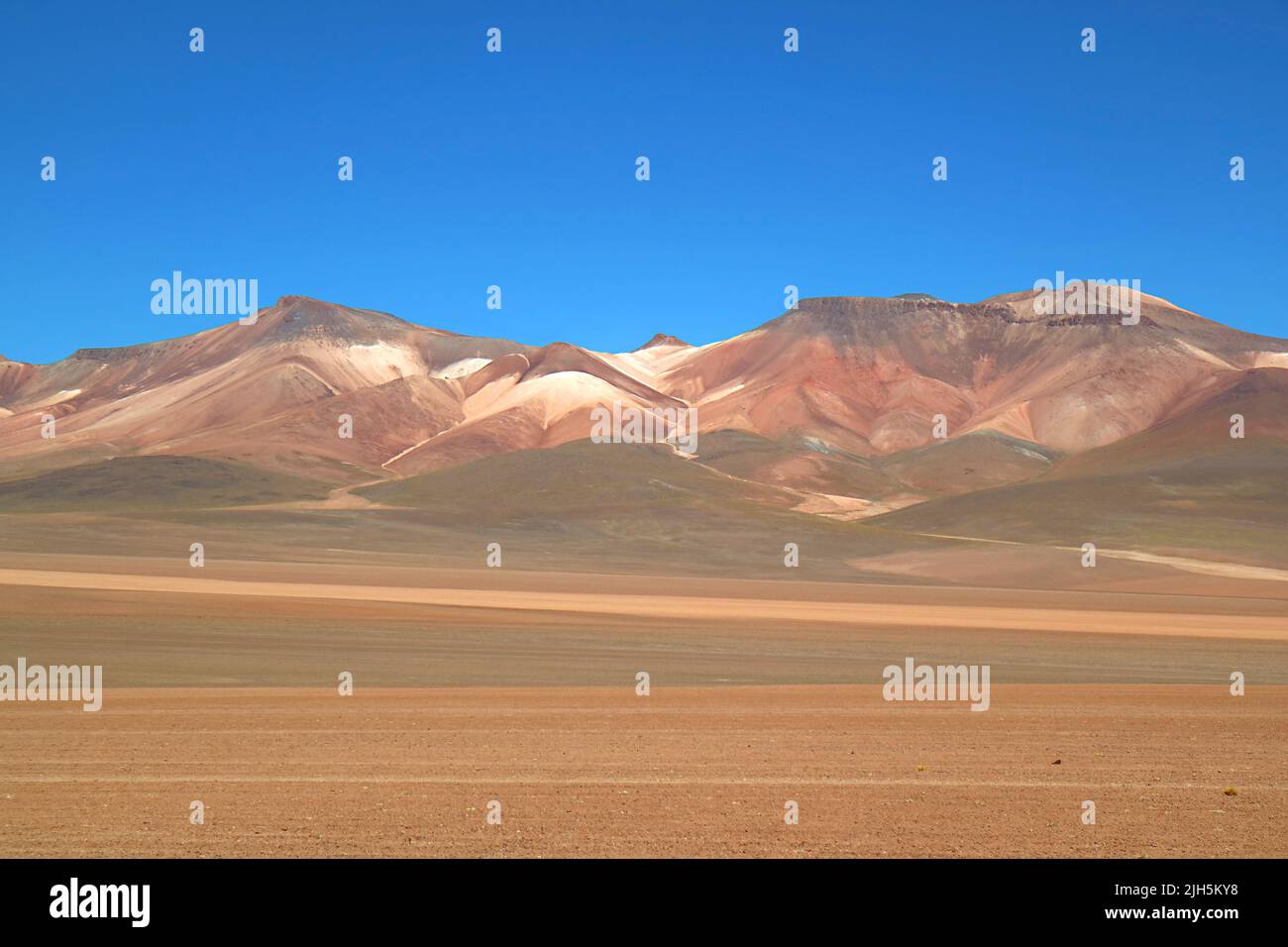 Paysage étonnant du désert de Salvador Dali ou de la vallée de Dali dans la réserve nationale de faune andine Eduardo Avaroa, département de Potosi, Bolivie Banque D'Images