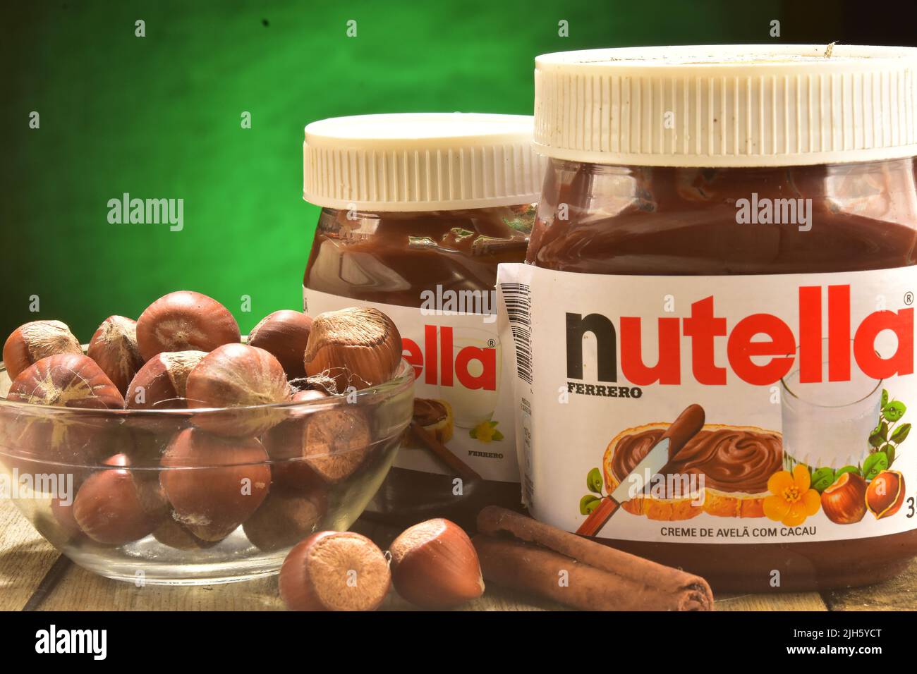 Nutella, une crème populaire faite d'amandes Banque D'Images