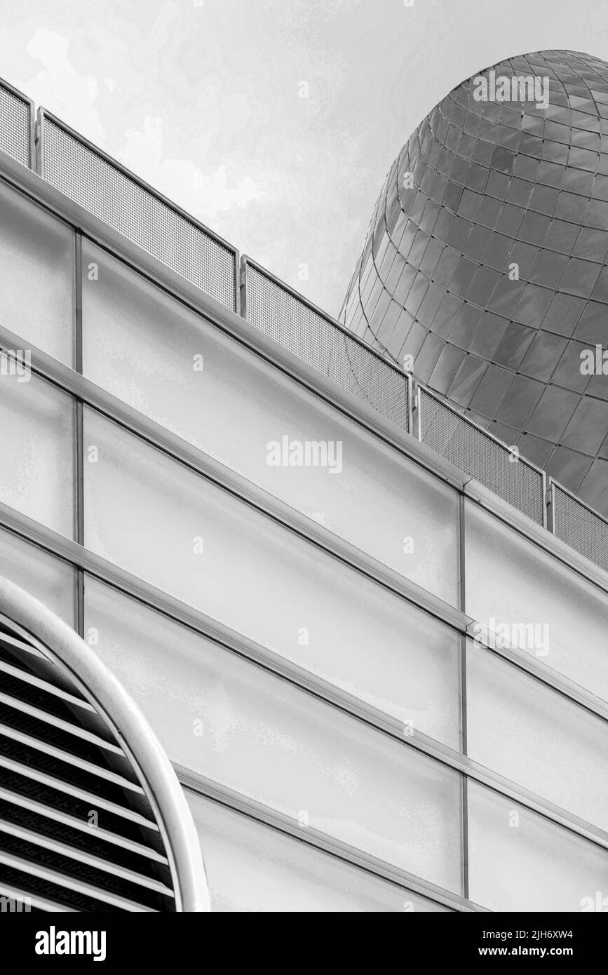 Gros plan du Glass Museum à Tacoma, Washington Banque D'Images