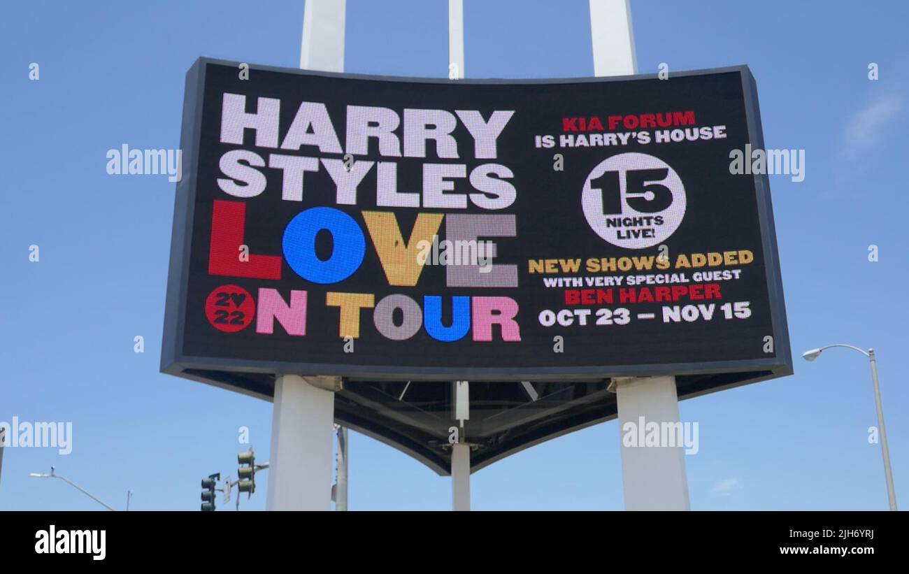 Inglewood, Californie, États-Unis 13th juillet 2022 Harry Styles Love On  Tour concerts Marquee pour 15 concerts sur 13 juillet 2022 au Kia Forum à  Inglewood, Californie, États-Unis. Photo par Barry King/Alay stock