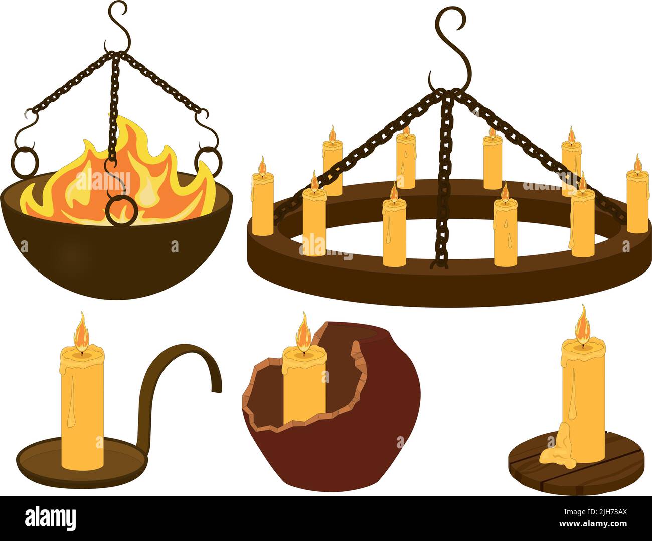 Taverne médiévale intérieur caserne de feu et collection de dessous de verre illustration vectorielle Illustration de Vecteur
