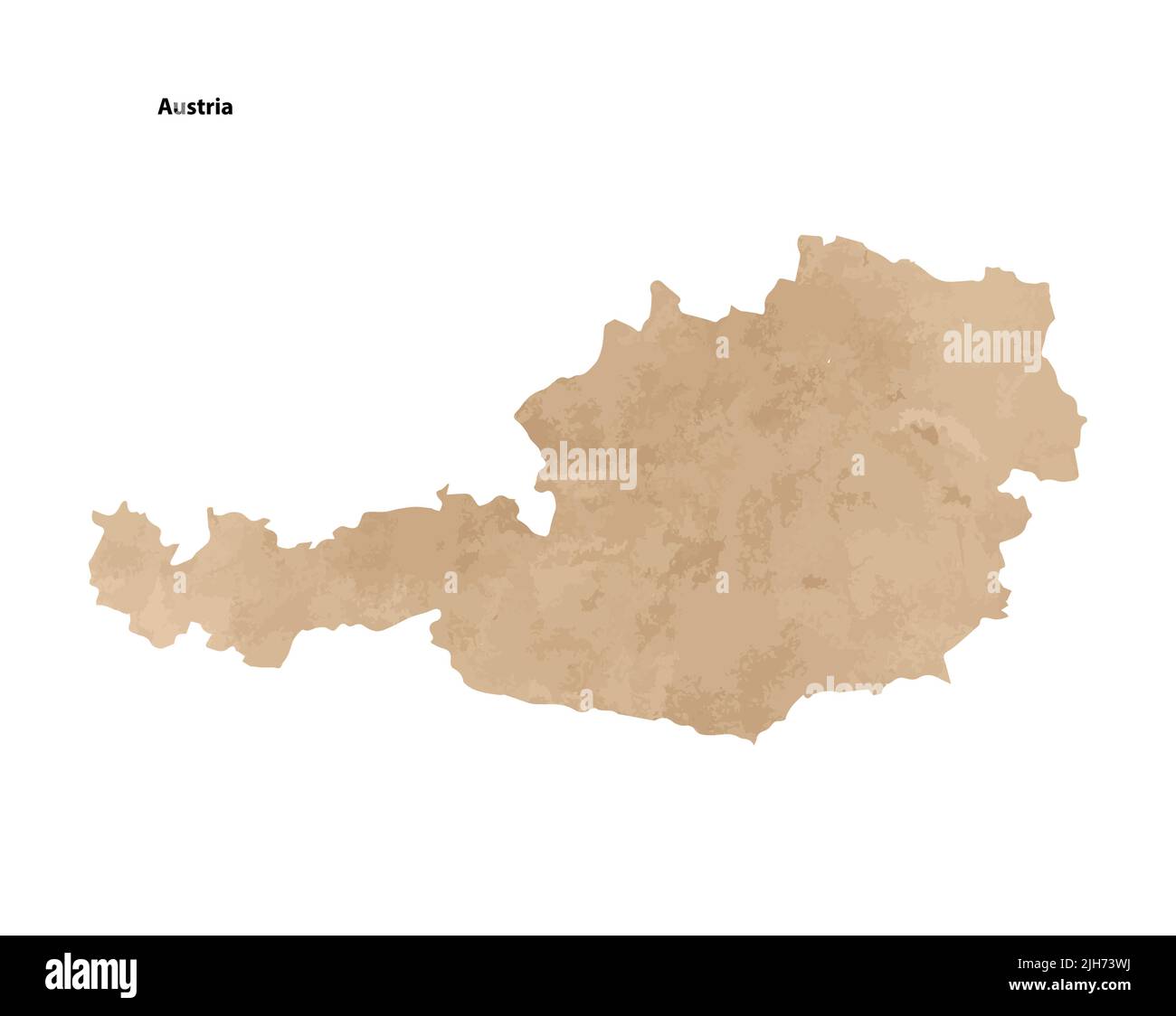 Ancienne carte texturée de papier d'époque de l'Autriche pays - illustration vectorielle Illustration de Vecteur