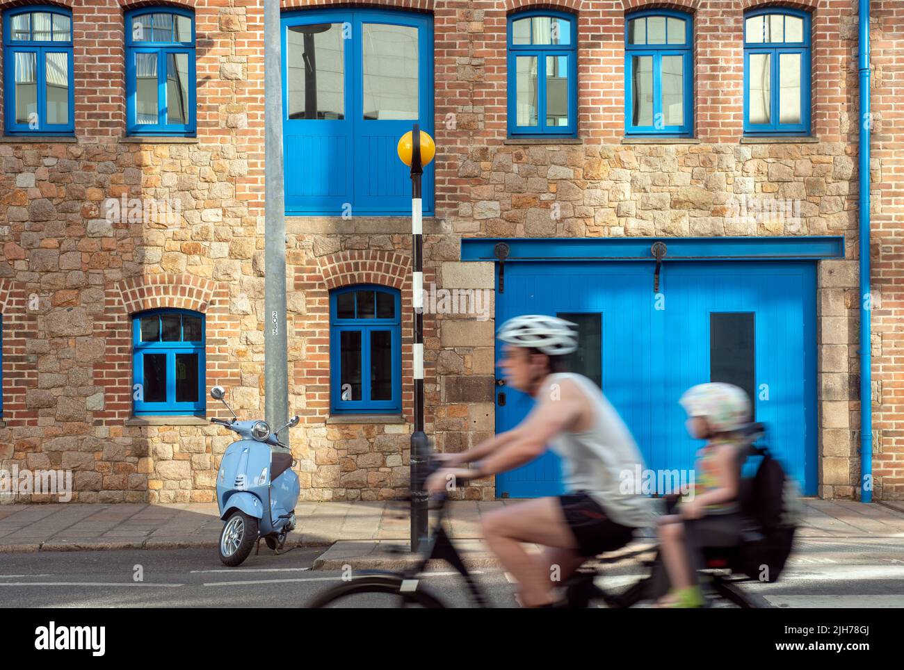 Entrepôt rénové dans le quartier financier de St Helier, Jersey Banque D'Images