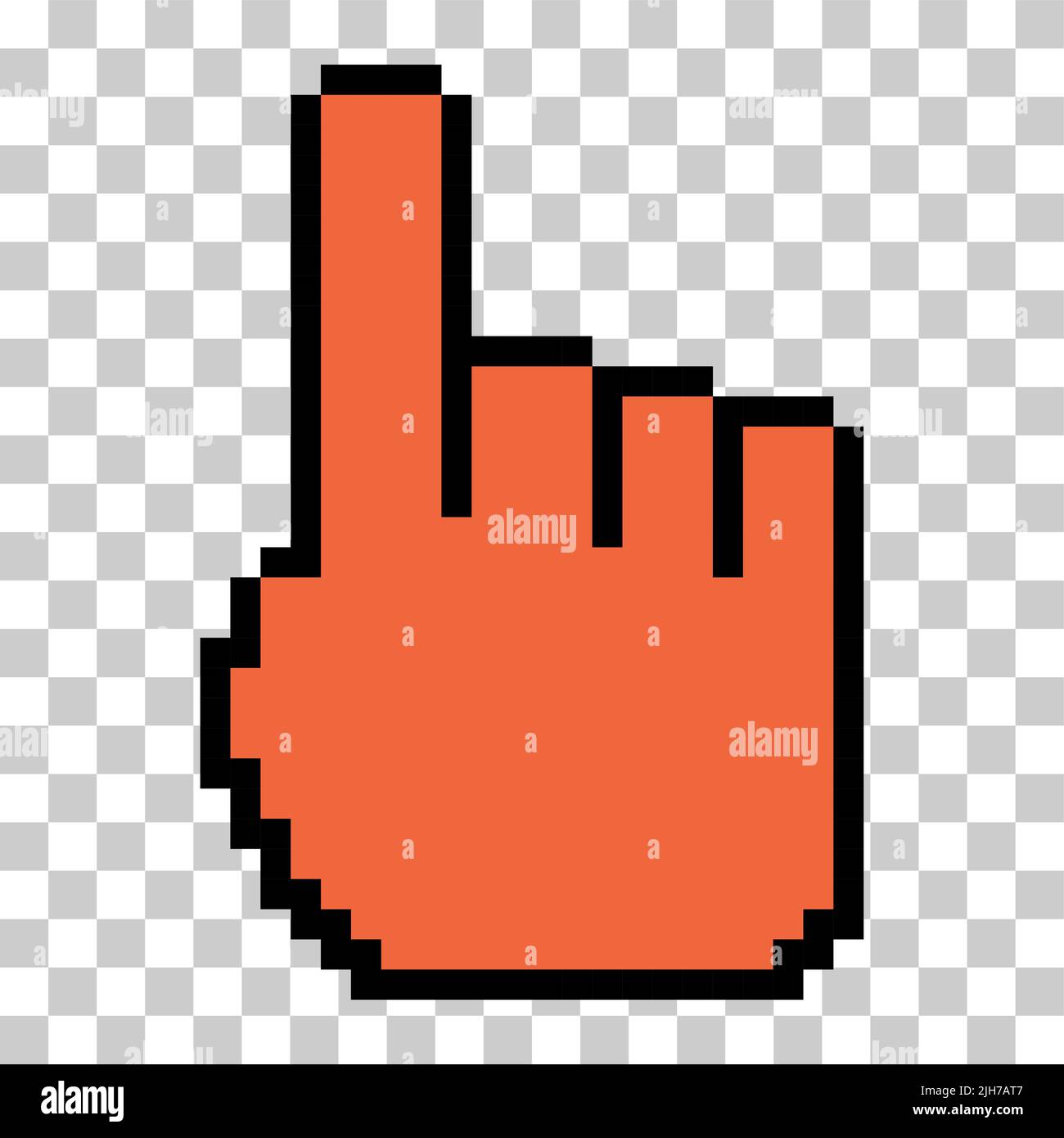 Icône de pixel du curseur de la souris, symbole de clic Web, illustration du vecteur du pointeur de l'ordinateur . Illustration de Vecteur