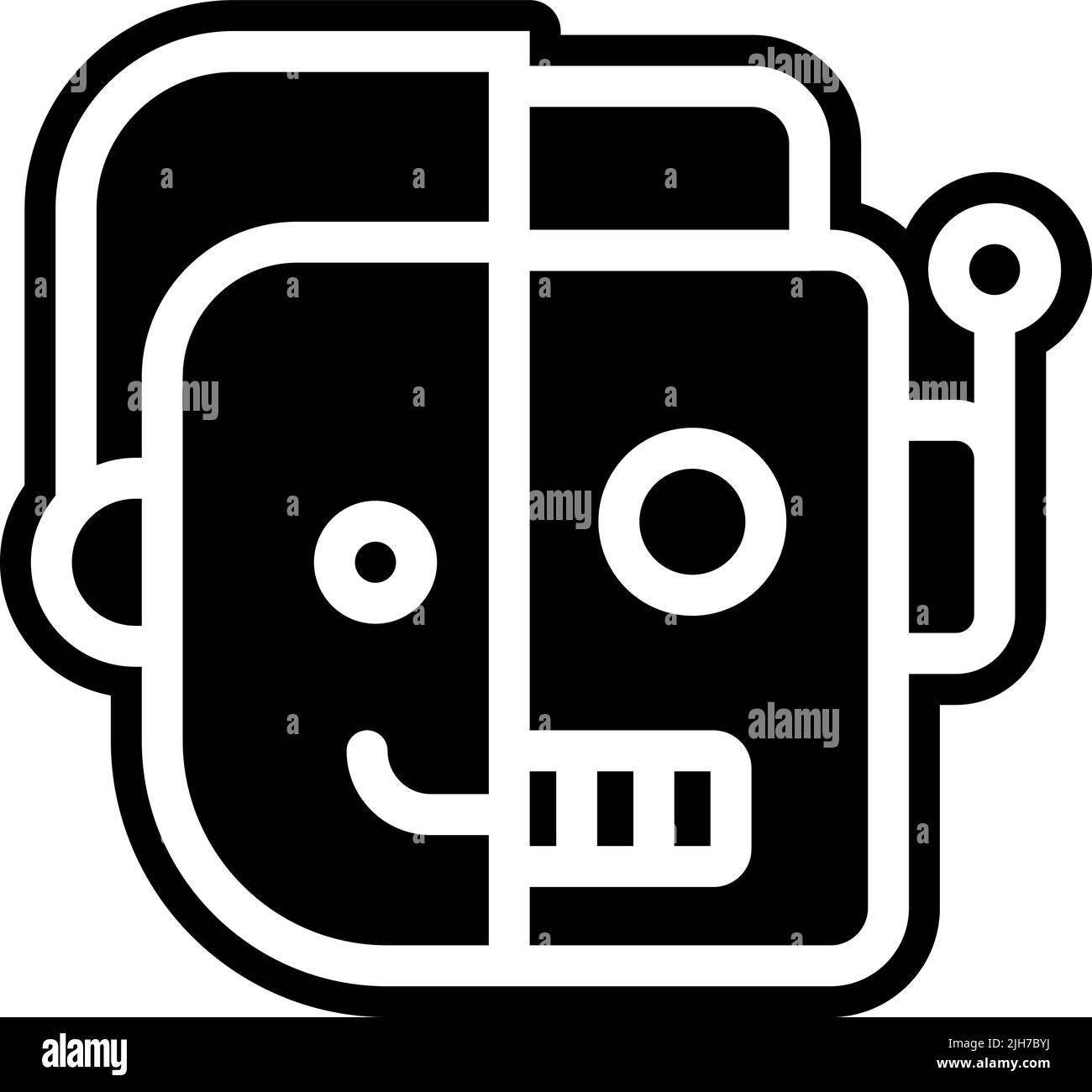 Icône du robot d'intelligence artificielle Illustration de Vecteur