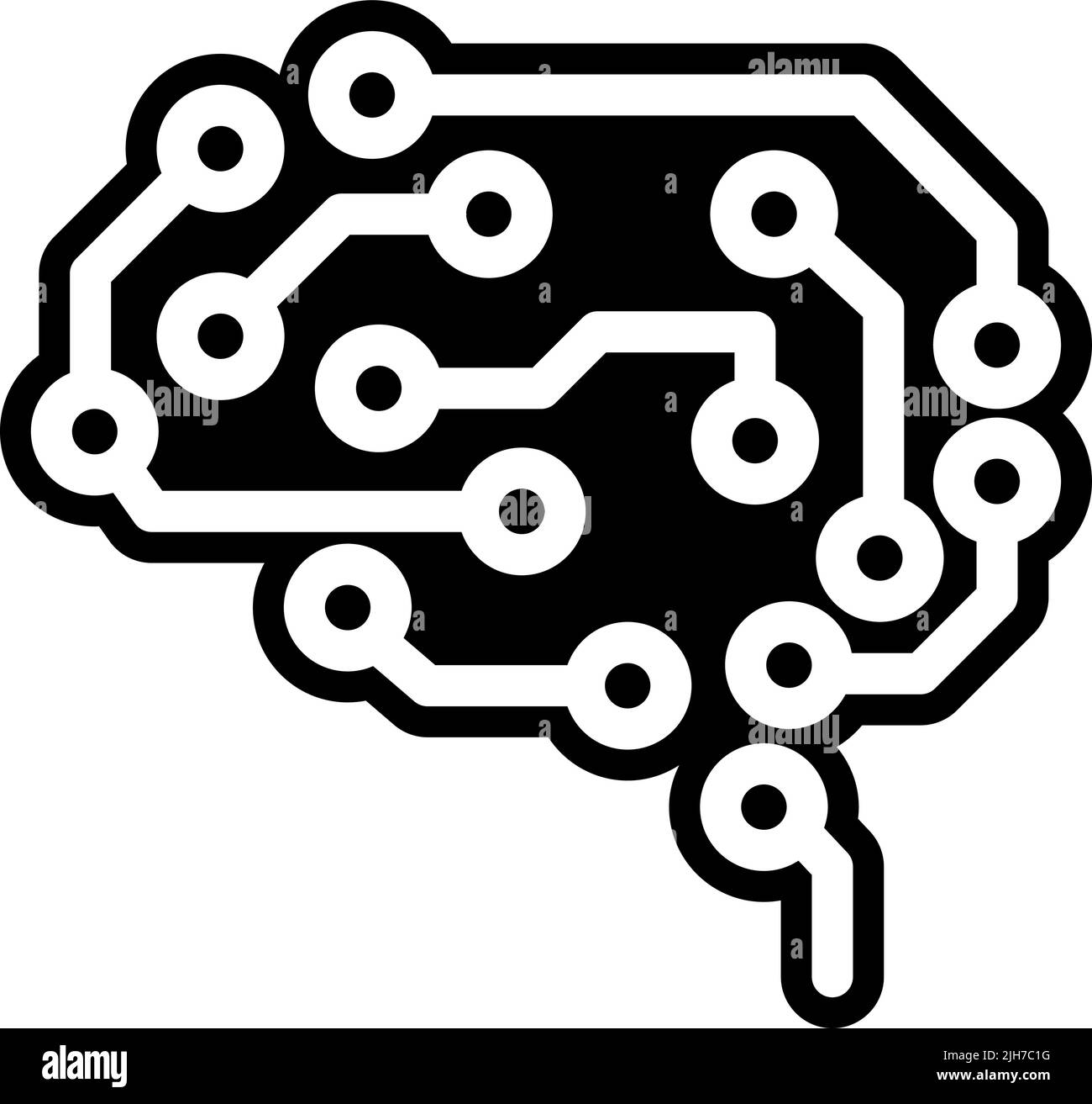Icône de l'intelligence artificielle Illustration de Vecteur