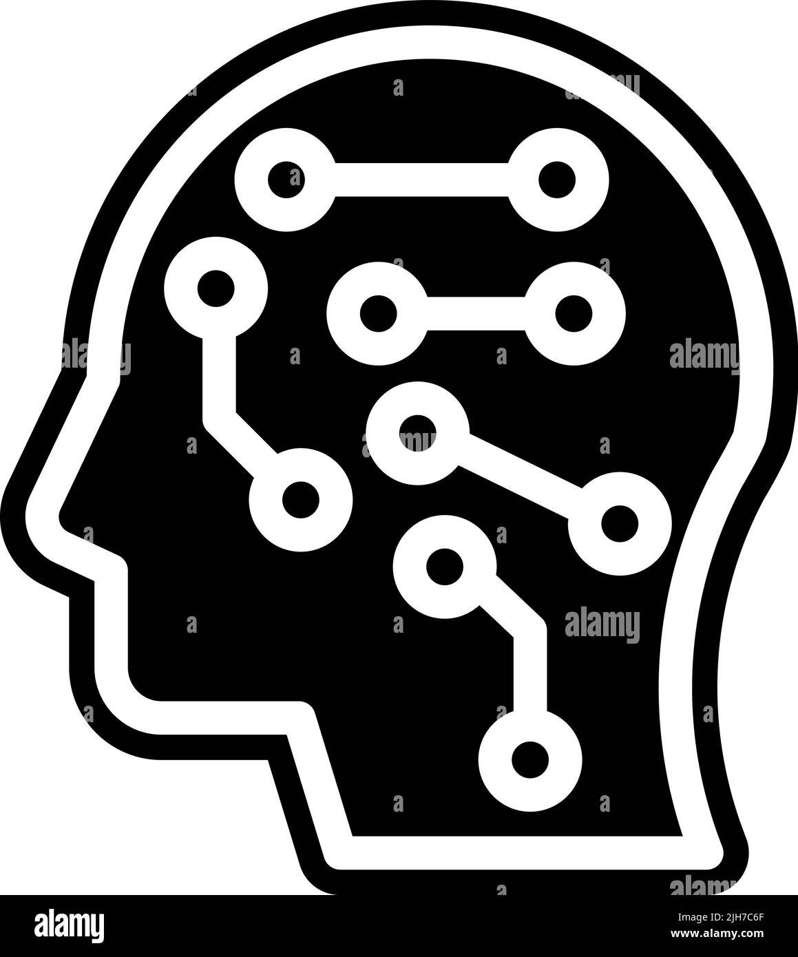 Icône du robot d'intelligence artificielle Illustration de Vecteur