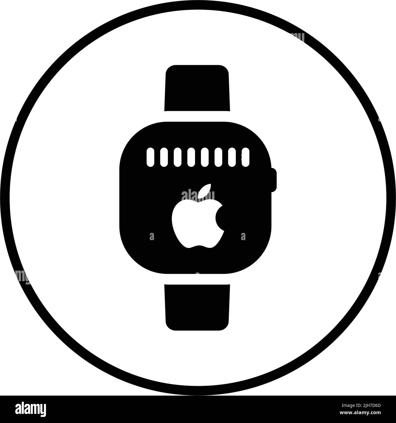 Apple, périphérique, santé, icône de montre - fichier EPS vectoriel simple modifiable. Illustration de Vecteur