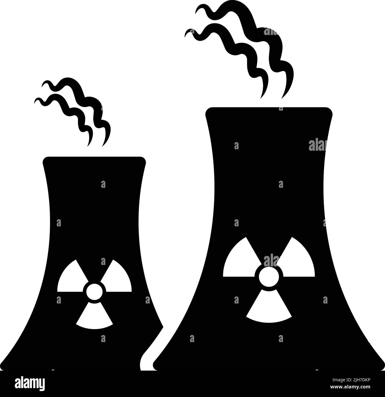 Atomique, énergie, nucléaire, icône de puissance - fichier EPS vectoriel simple modifiable. Illustration de Vecteur