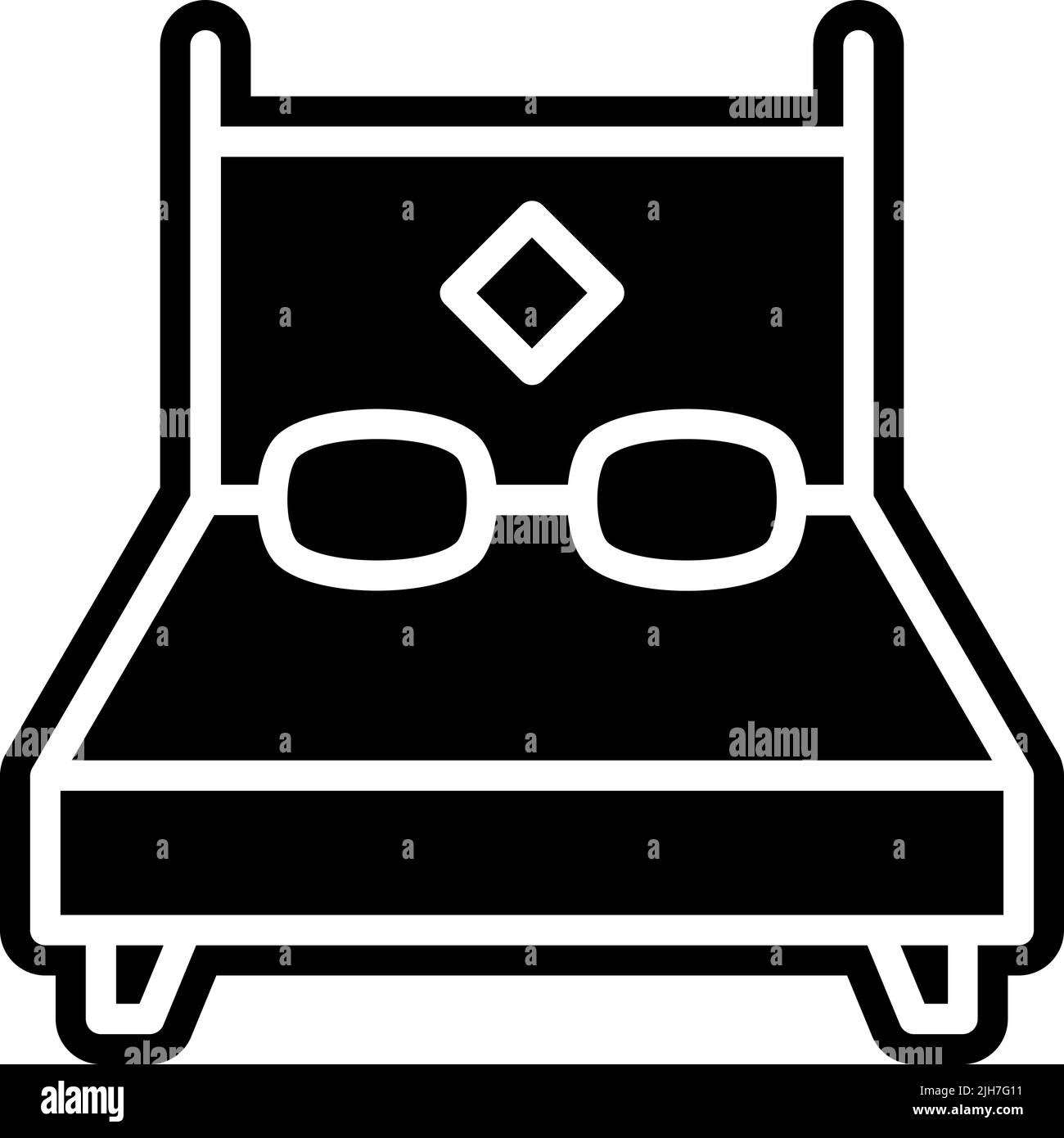 Nettoyage de l'icône du lit d'eps Illustration de Vecteur