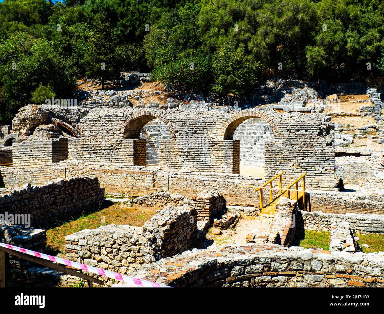 Sanctuaire d'Asclépius dans le site archéologique de Butrinto en Albanie Banque D'Images