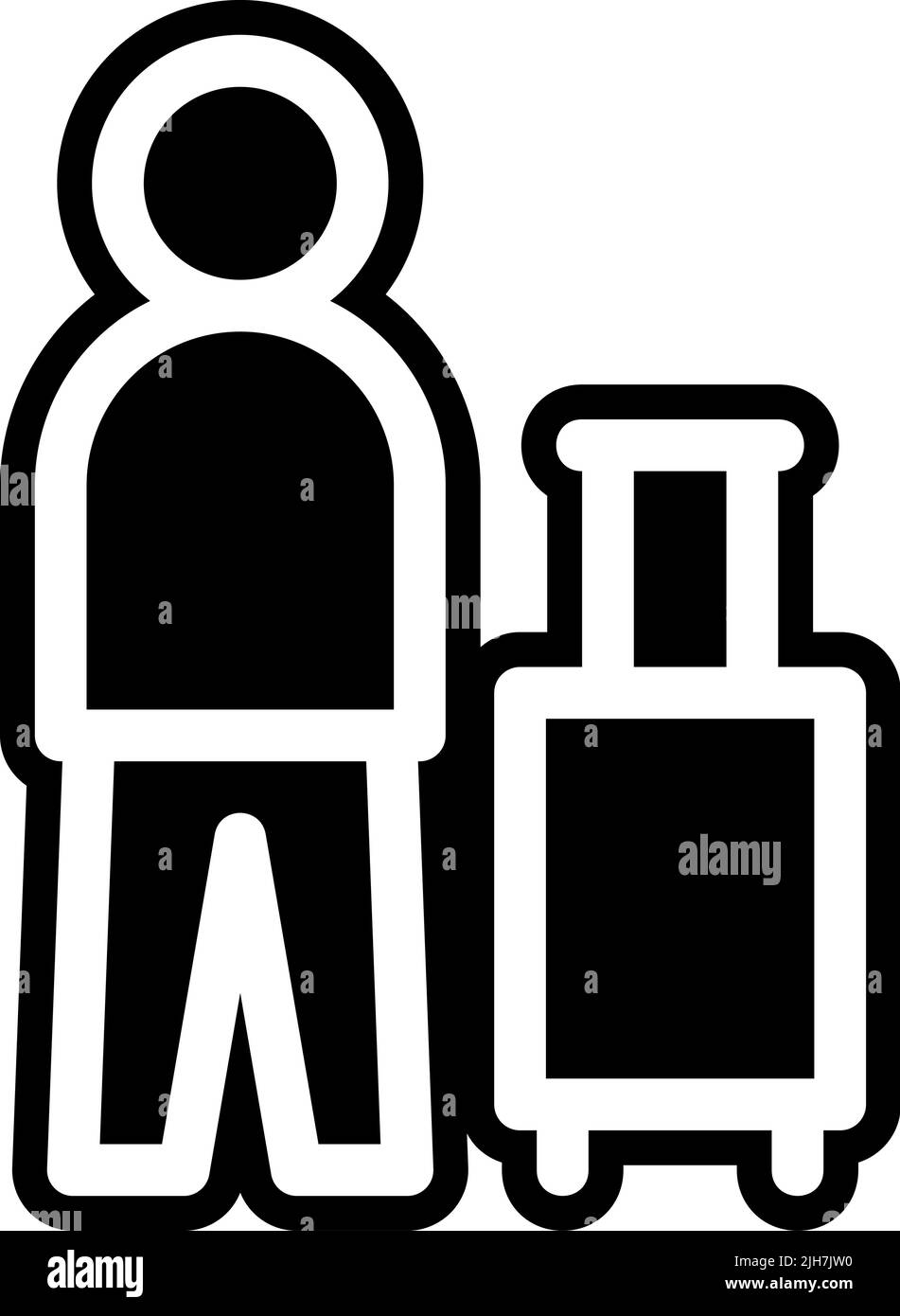 Icône des réfugiés sans-abri Illustration de Vecteur