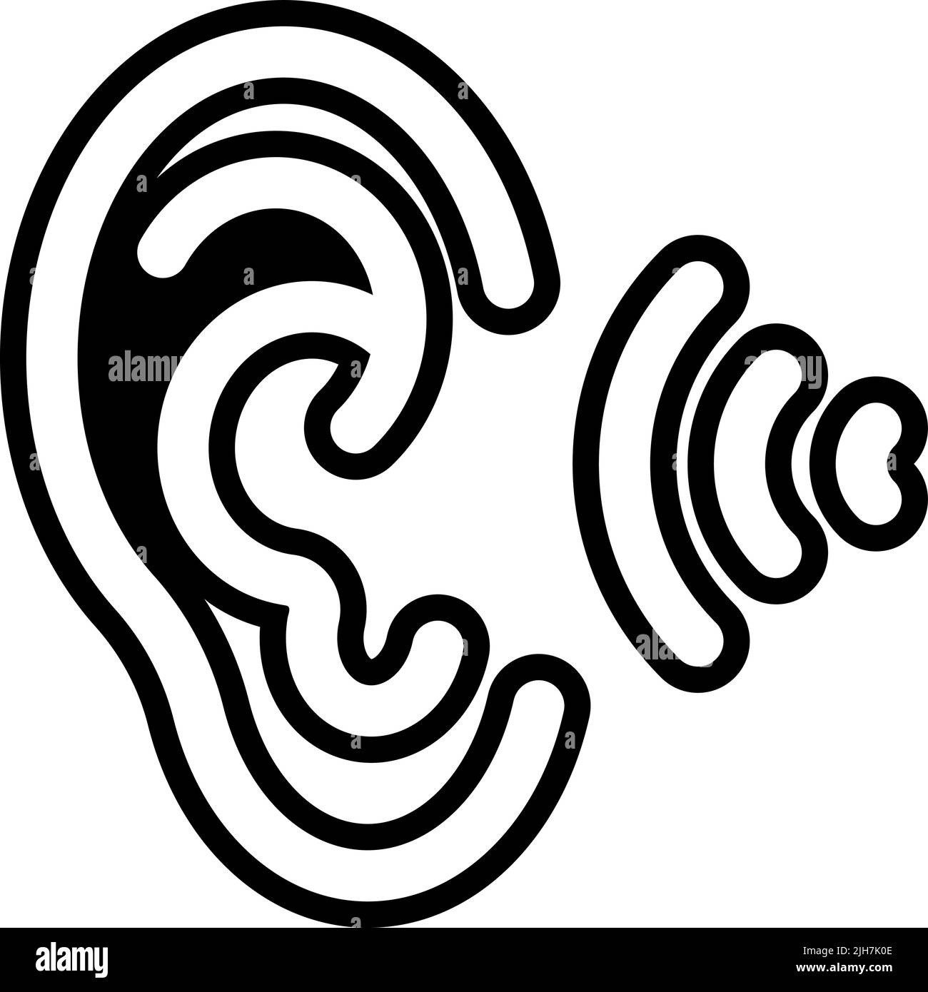 Icône de santé auditive Illustration de Vecteur