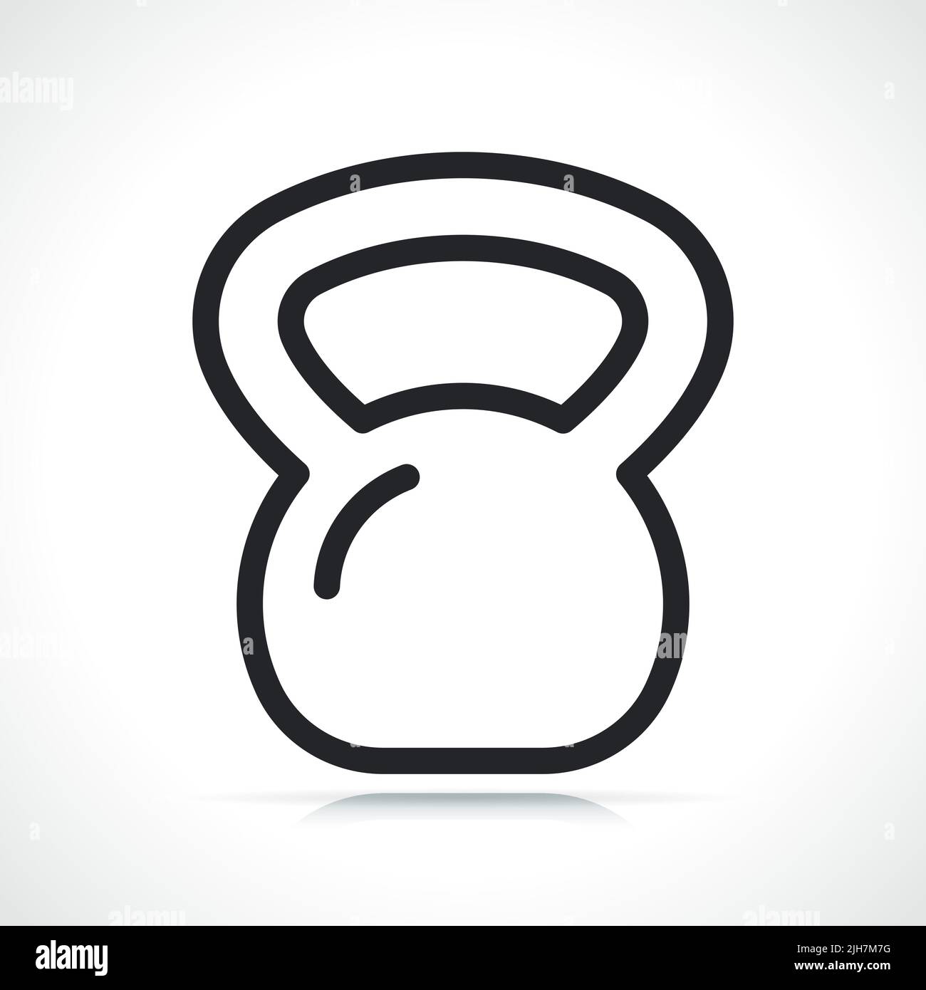 icône d'entraînement ou de fitness en forme de kettlebell Illustration de Vecteur